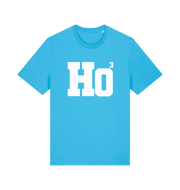 blue christmas t-shirt with the slogan 'ho3'