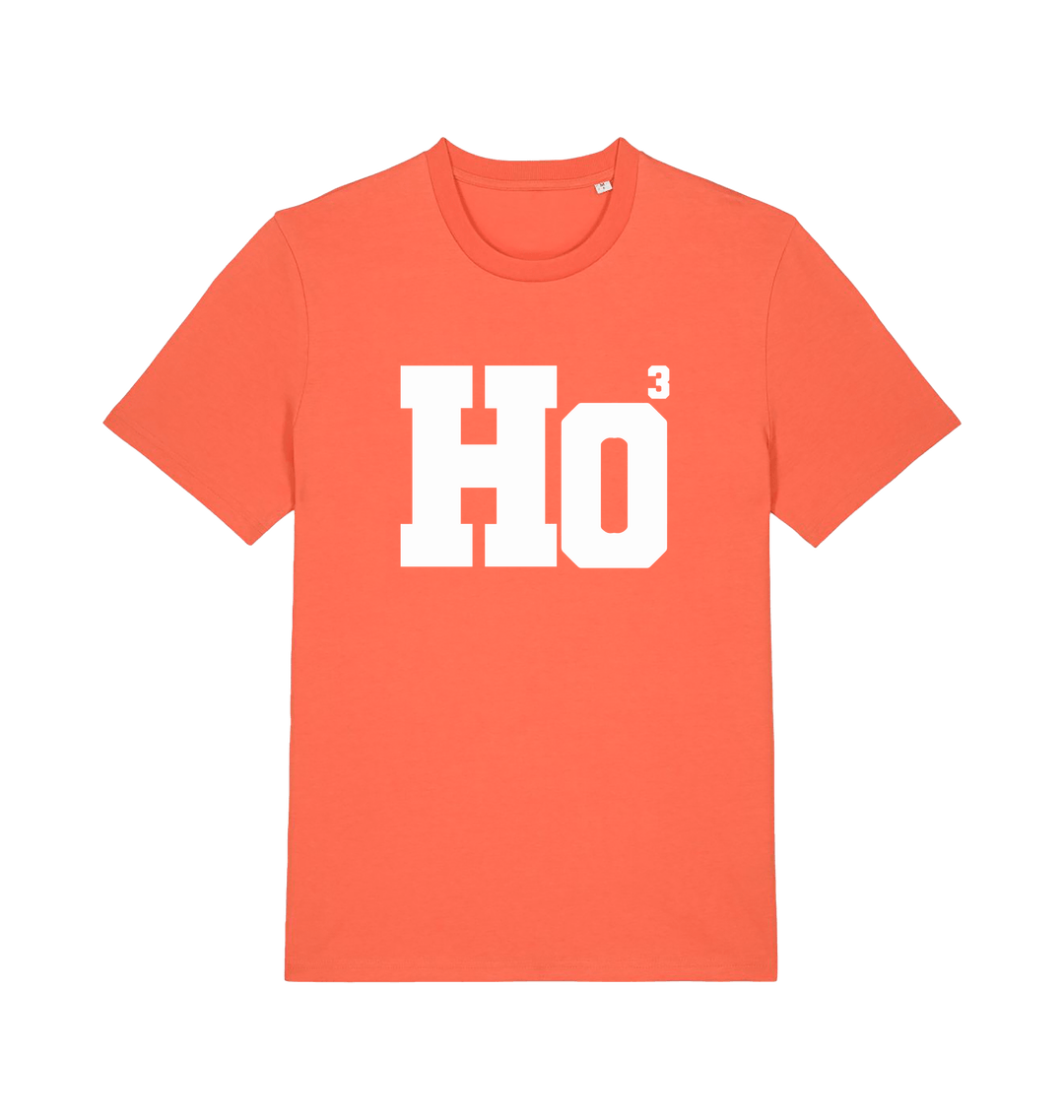 orange christmas t-shirt with the slogan 'ho3'