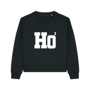 black christmas sweater with the slogan 'ho3'