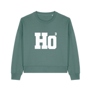 green christmas sweater with the slogan 'ho3'