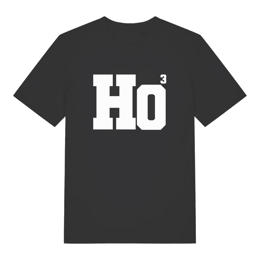 black christmas t-shirt with the slogan 'ho 3'