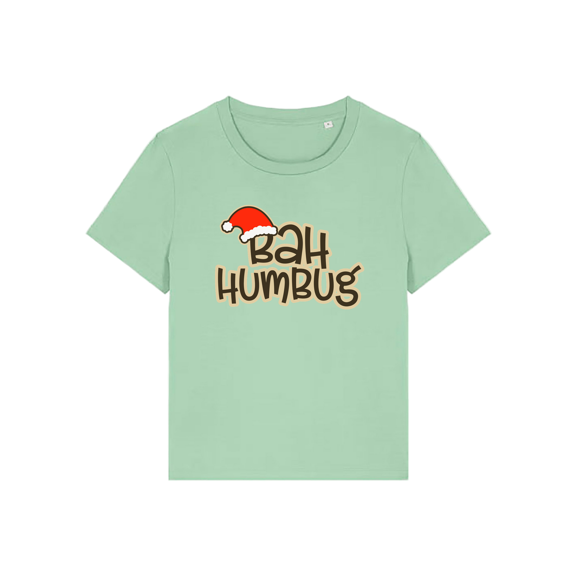green christmas t-shirt with the slogan 'bah humbug'
