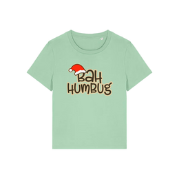 green christmas t-shirt with the slogan 'bah humbug'