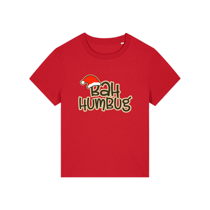 red christmas t-shirt with the slogan 'bah humbug'