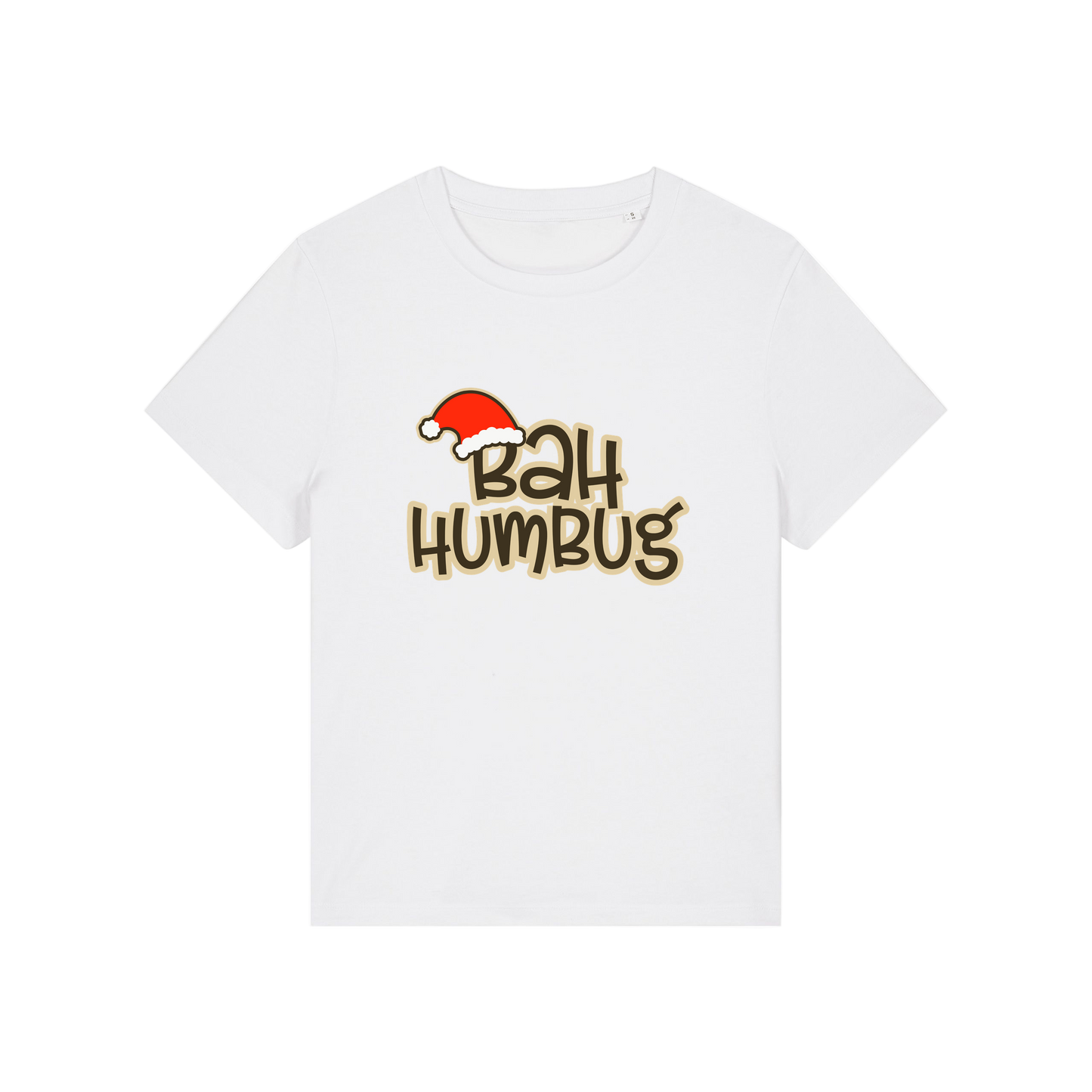 white christmas t-shirt with the slogan 'bah humbug'