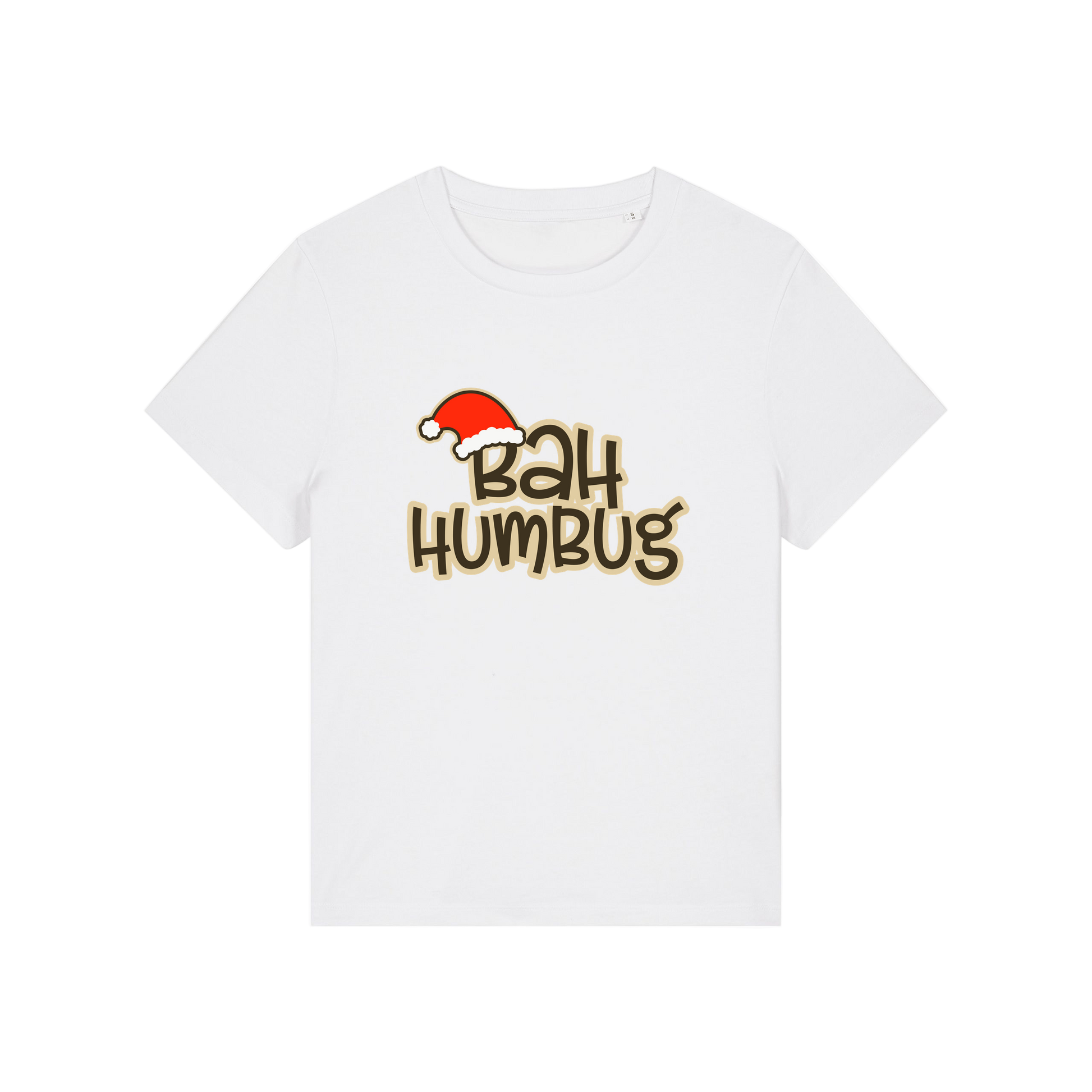 white christmas t-shirt with the slogan 'bah humbug'