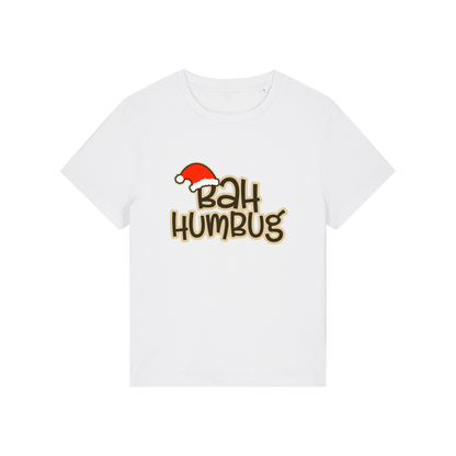 white christmas t-shirt with the slogan 'bah humbug'