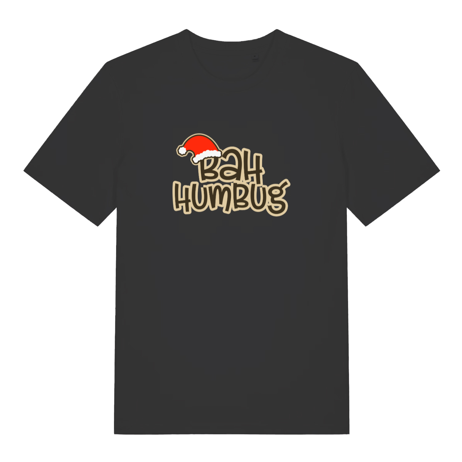 black christmas t-shirt with the slogan 'bah humbug'
