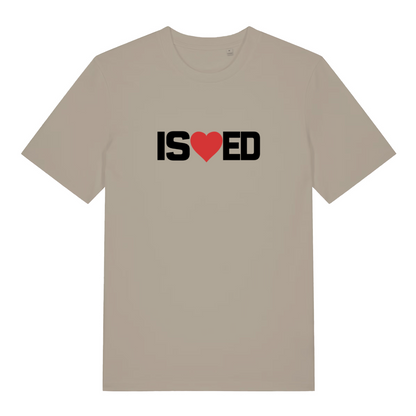 stone funny slogan t-shirt with the slogan 'i sharted' but with a heart in the middle of the s and e
