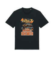 black retro t-shirt with the graphic of a monster truck and the slogan 'k billy super sounds of the 70s'