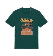 green retro t-shirt with the graphic of a monster truck and the slogan 'k billy super sounds of the 70s'