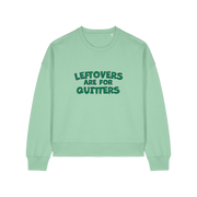 green xmas sweater with the slogan 'leftovers are for quitters'