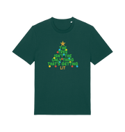 green christmas with the slogan 'the tree isn't the only thing that's getting lit'