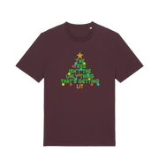 red brown christmas with the slogan 'the tree isn't the only thing that's getting lit'