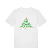 white christmas with the slogan 'the tree isn't the only thing that's getting lit'