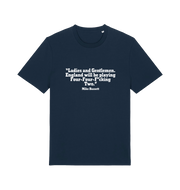 navy slogan t-shirt with a quote from mike bassett 
