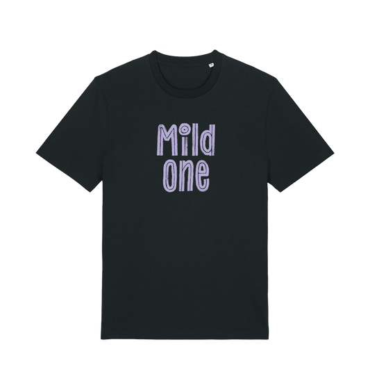 black matching t-shirt with the slogan 'mild one'