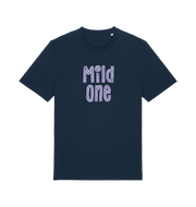 navy matching t-shirt with the slogan 'mild one'