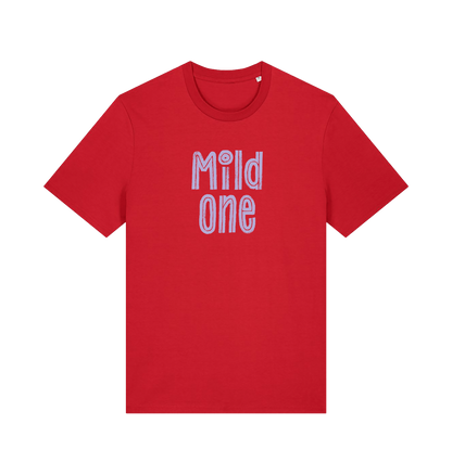 red matching t-shirt with the slogan 'mild one'