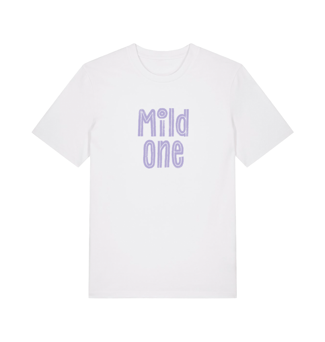 white matching t-shirt with the slogan 'mild one'