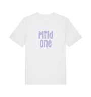 white matching t-shirt with the slogan 'mild one'