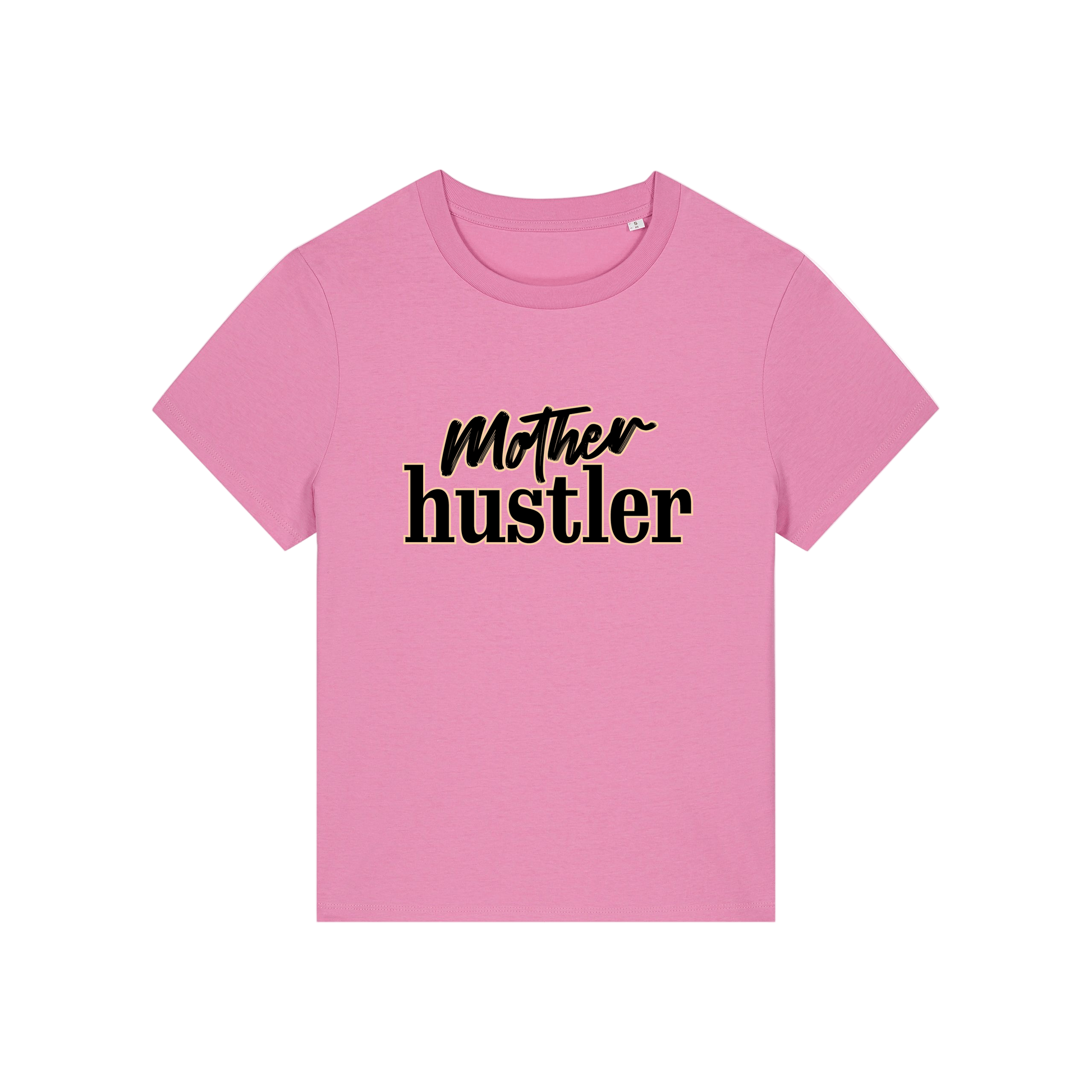 pink mum t-shirt with the slogan 'mother hustler'