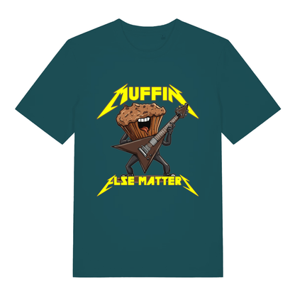 Teal Muffin Else Matters funny graphic t-shirt showing chocolate muffin rocker design  