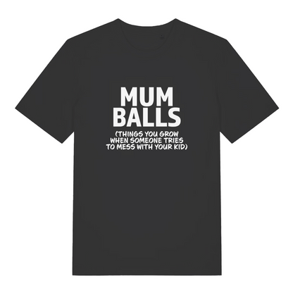 black women's slogan t-shirt with the text 'mumballs things you grow when someone tried to mess with your kid'