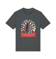 grey christmas t-shirt with the graphic of a tower and the slogan 'nakatomi corporation christmas party'