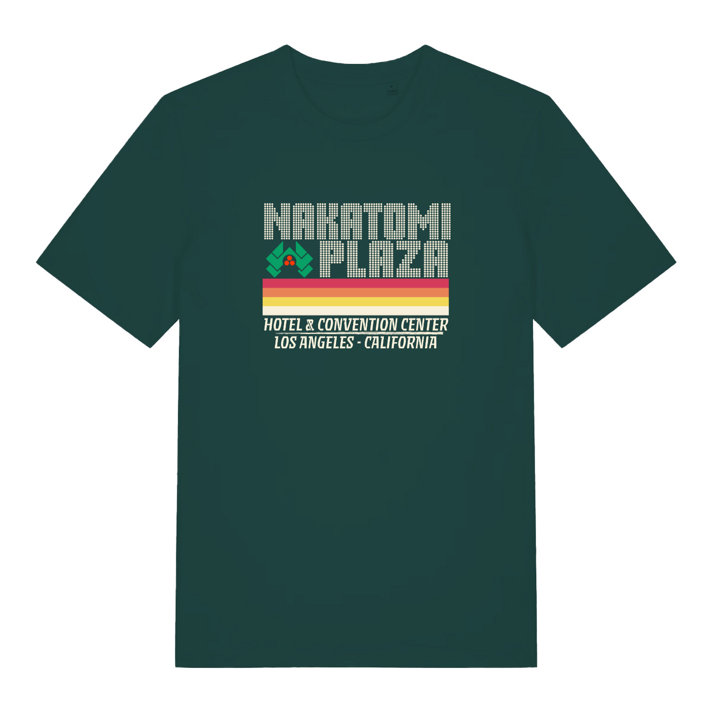 green christmas slogan t-shirt with the text 'nakatomi plaza'