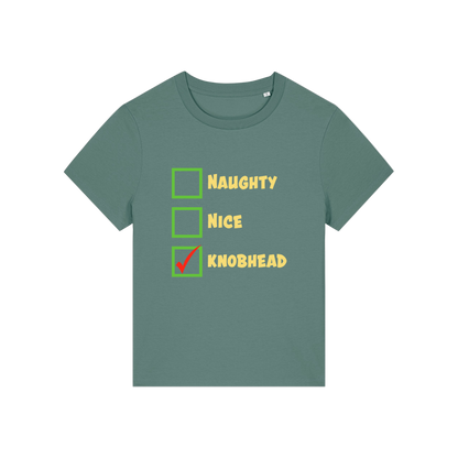 green christmas slogan t-shirt with humorous text and checkboxes 