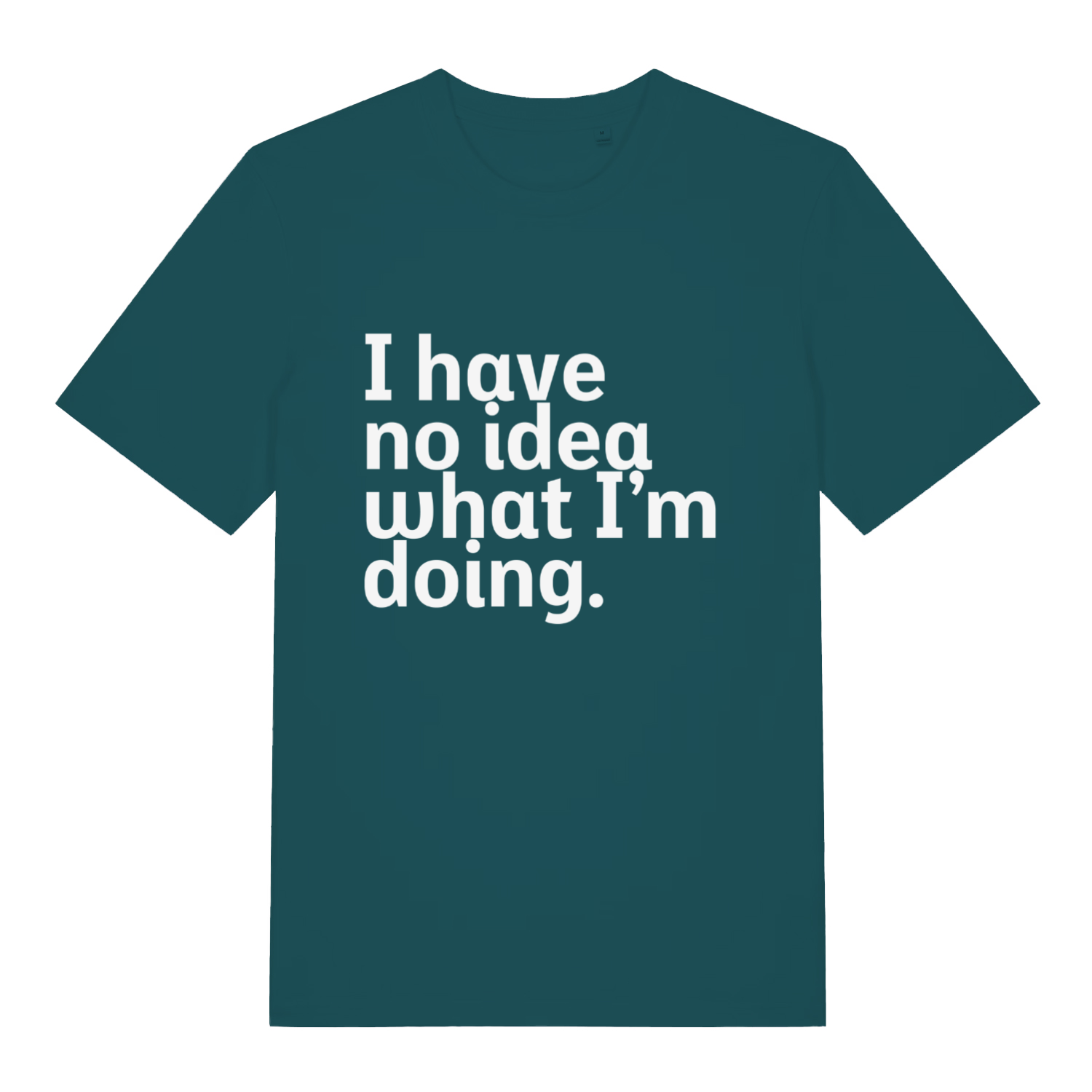 Stargazer I Have No Idea What I’m Doing funny slogan t-shirt with bold no-idea lettering  