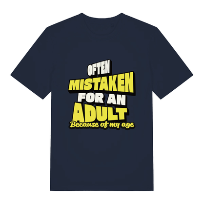 Navy Often Mistaken For An Adult funny slogan t-shirt with witty adulthood design  