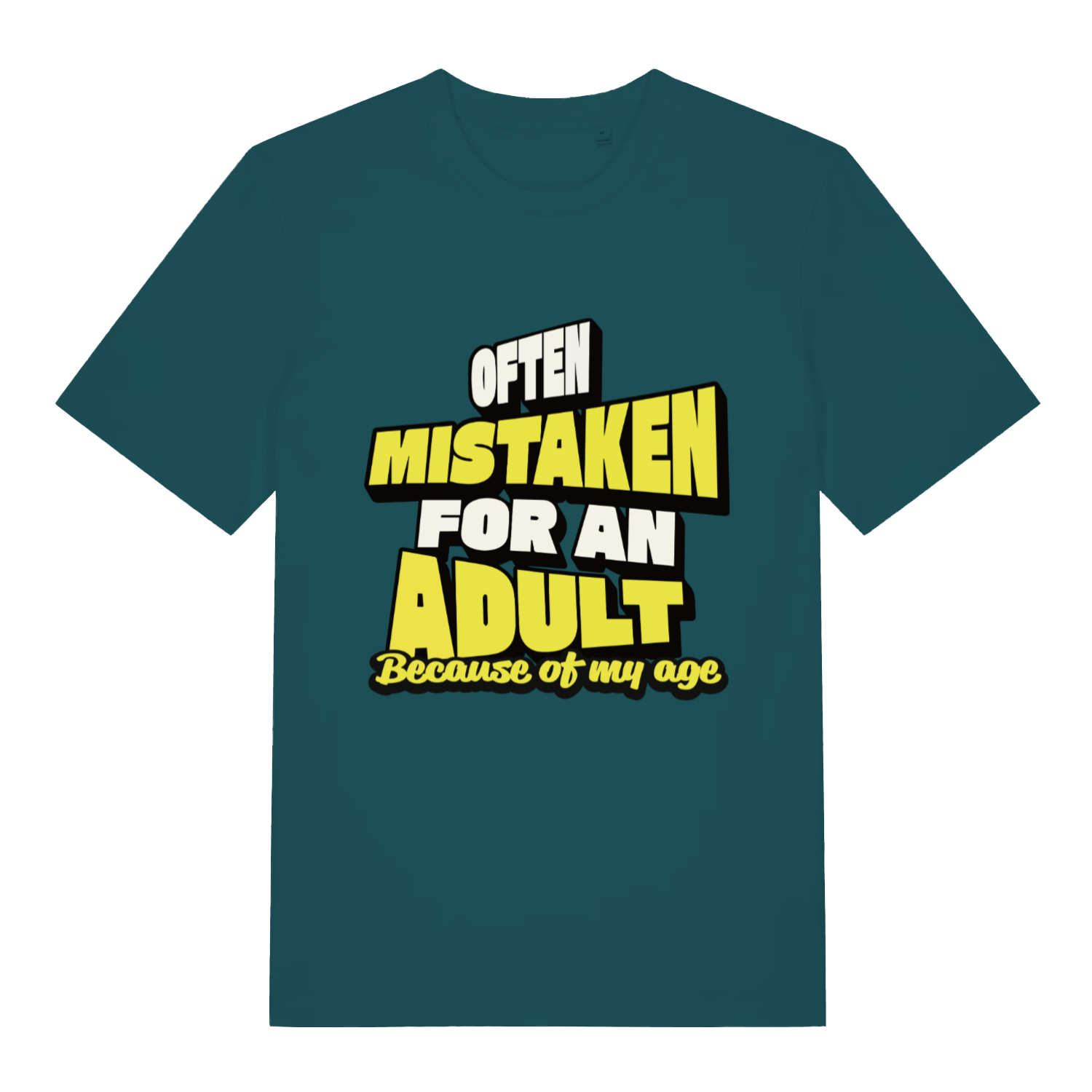 Stargazer Often Mistaken For An Adult funny slogan t-shirt featuring humorous age quote  