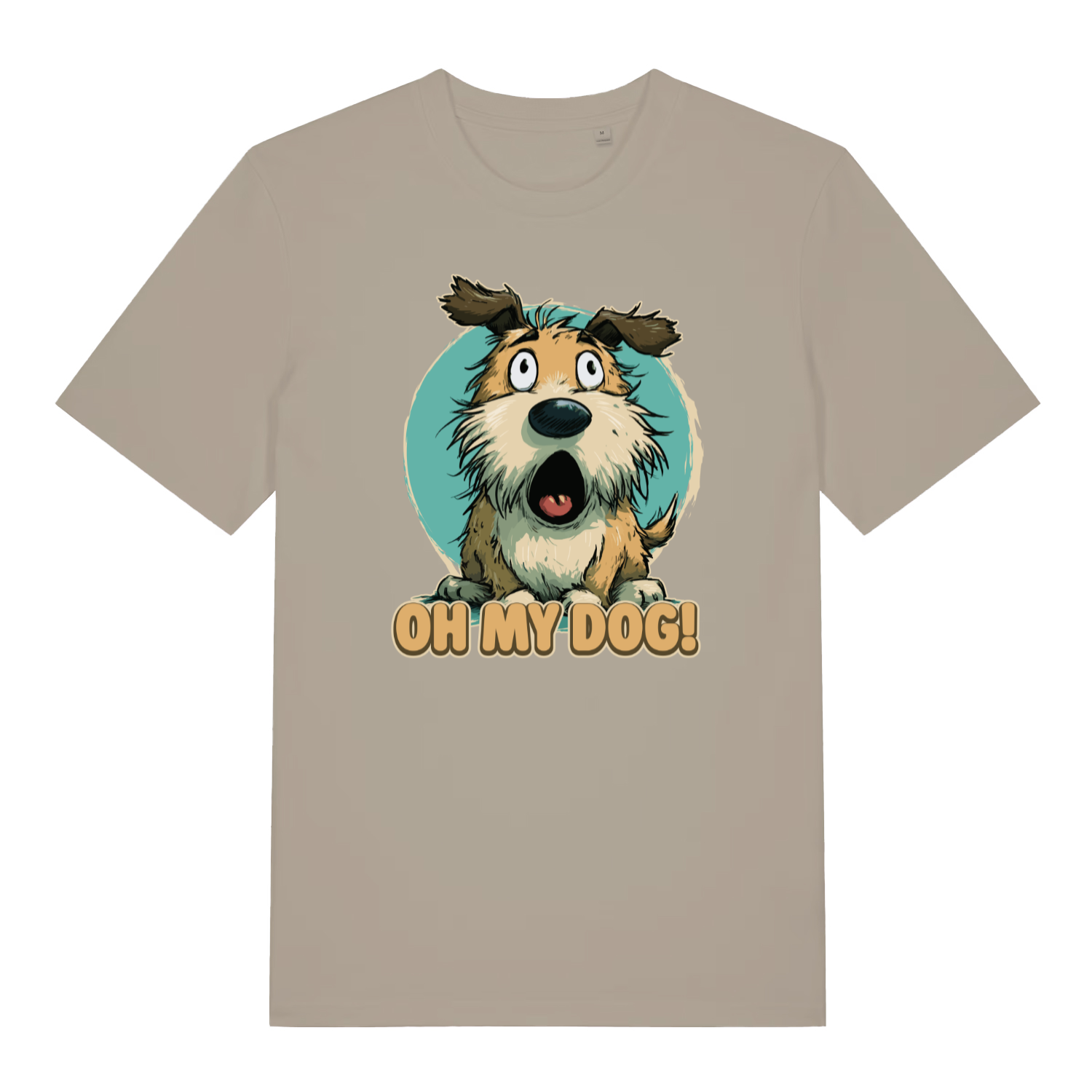 stone funny animal t-shirt with the graphic of a cartoon dog and the slogan 'oh my dog'