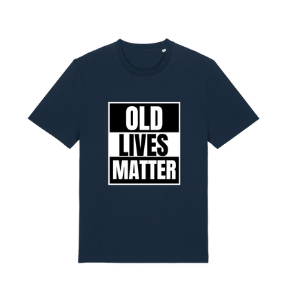 navy slogan t-shirt with 'old lives matter'