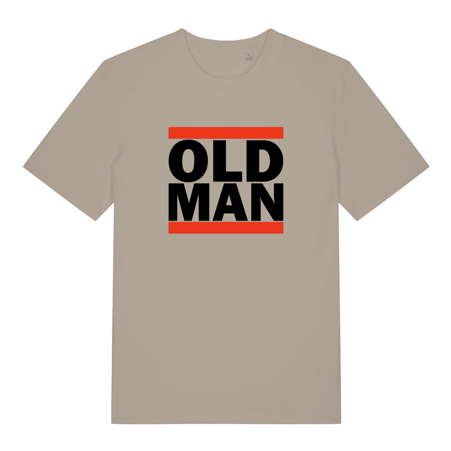 stone funny slogan t-shirt with the text 'old man'