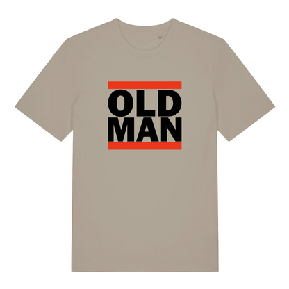 stone funny slogan t-shirt with the text 'old man'