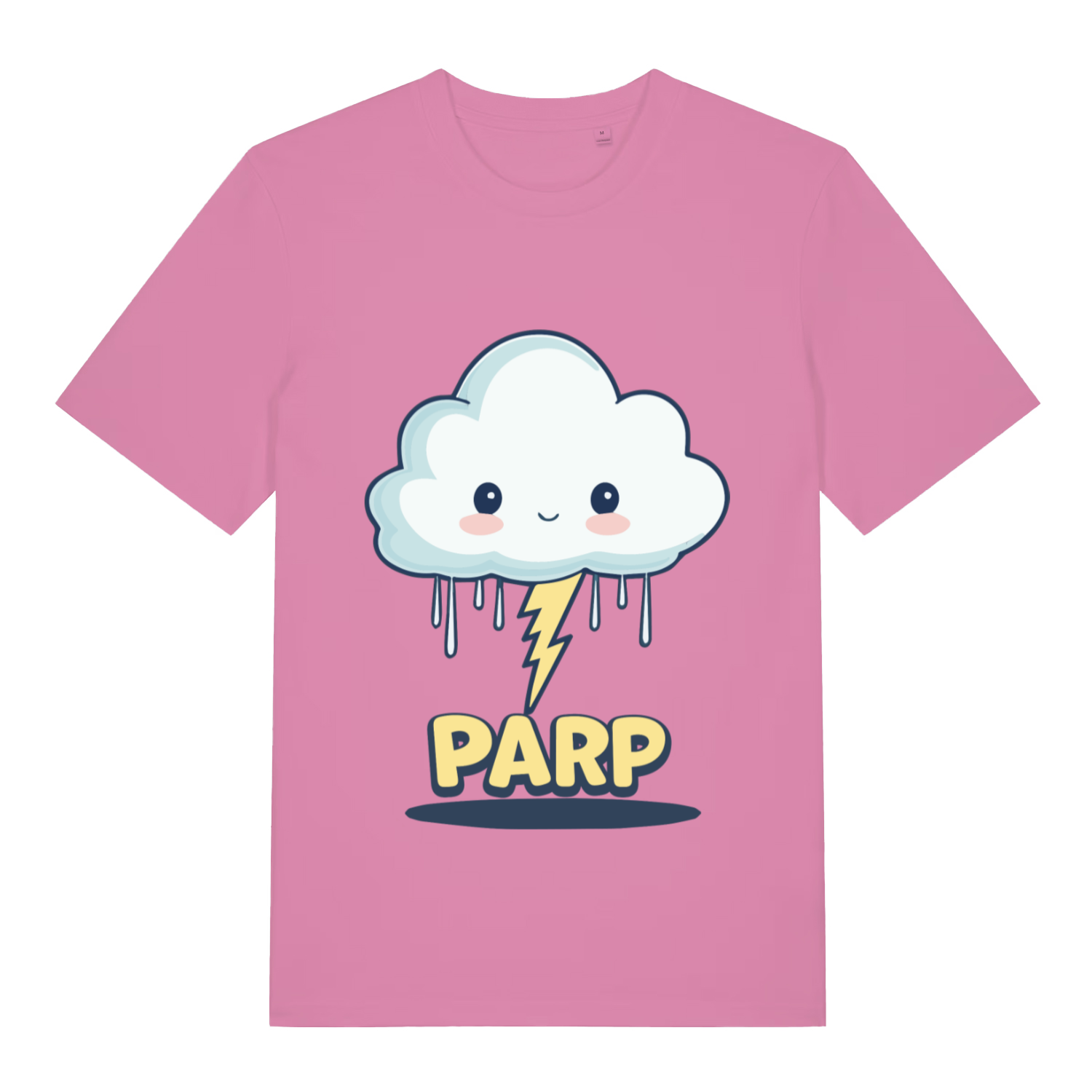 Pink Parp Kawaii funny graphic t-shirt showing adorable cloud PARP design  
