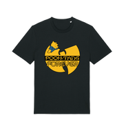 black music t-shirt with the graphic of a cartoon bear and 'pooh tang forever' 