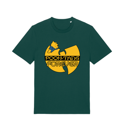 green music t-shirt with the graphic of a cartoon bear and 'pooh tang forever' 