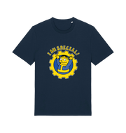 navy gaming t-shirt with the graphic of ralph wiggum in a vault tec uniform and the slogan 'i am special'