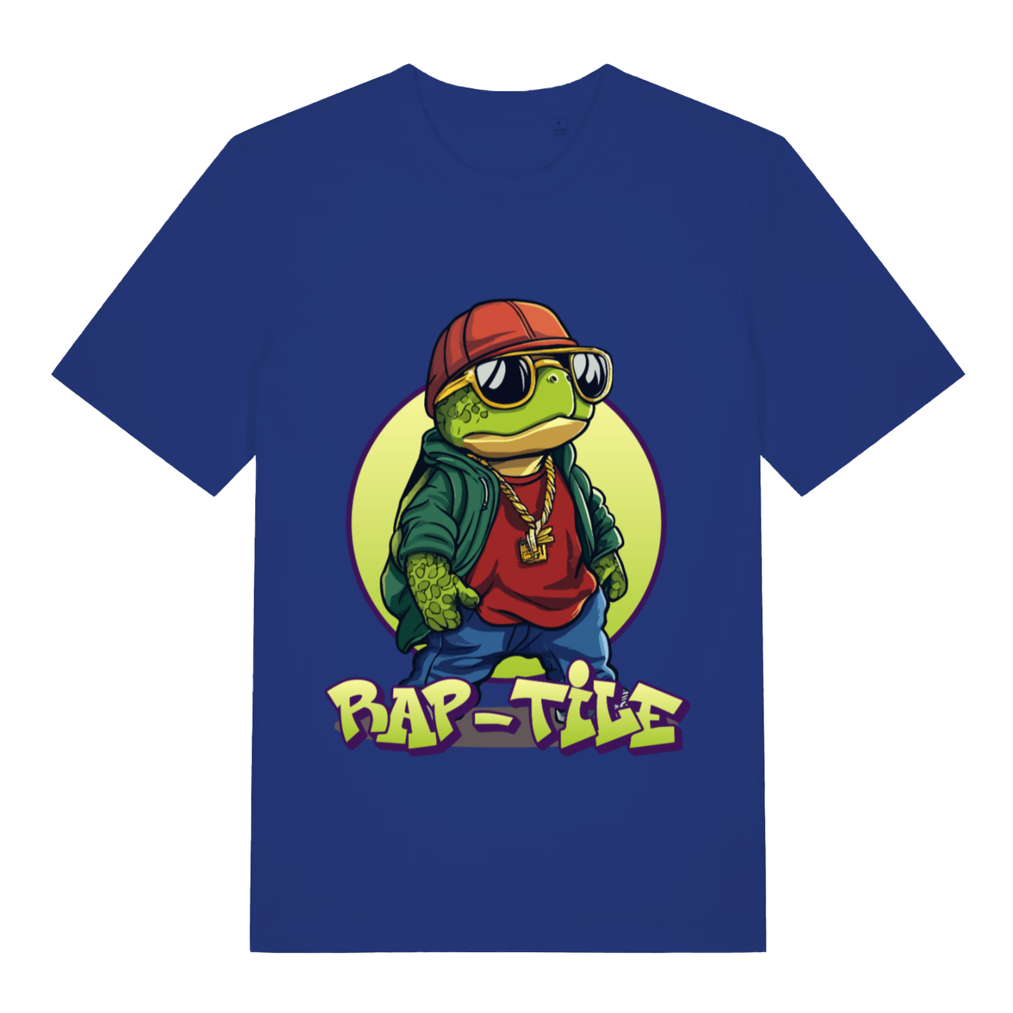Blue Rap-Tile funny graphic t-shirt featuring cheeky animal pun artwork  