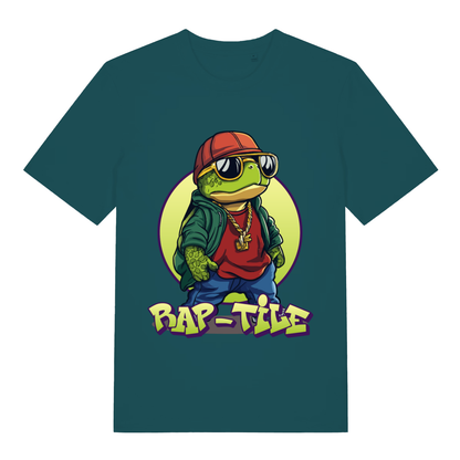 Green Rap-Tile ladies funny graphic t-shirt featuring cheeky animal pun artwork  