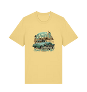 yellow music t-shirt with the graphic of a car and the slogan 'sharif don't like it'