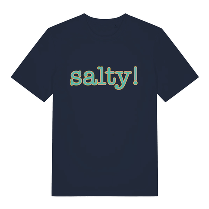 Navy Salty! funny slogan t-shirt with classic humorous salty design  