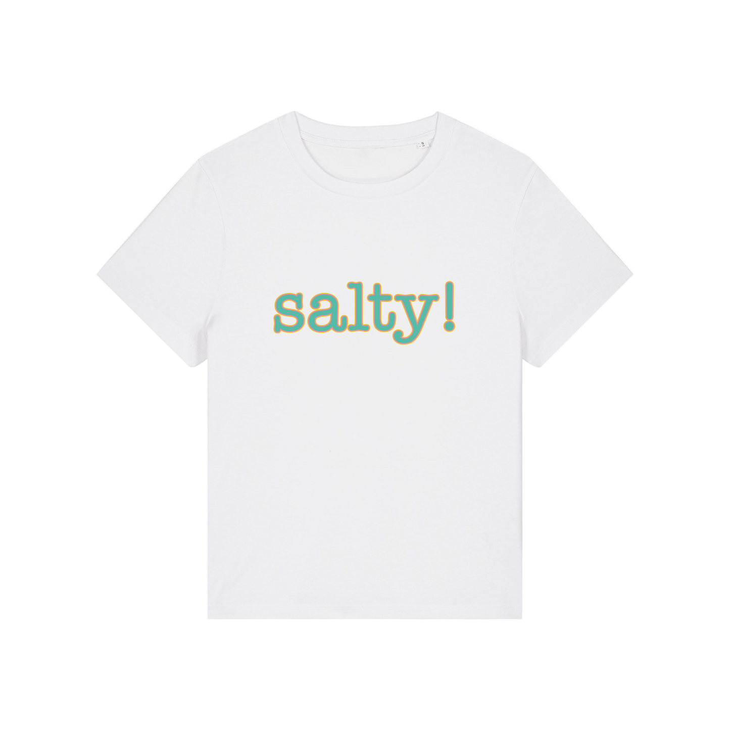 white salty-womens-t-shirt-white-slogan-tee