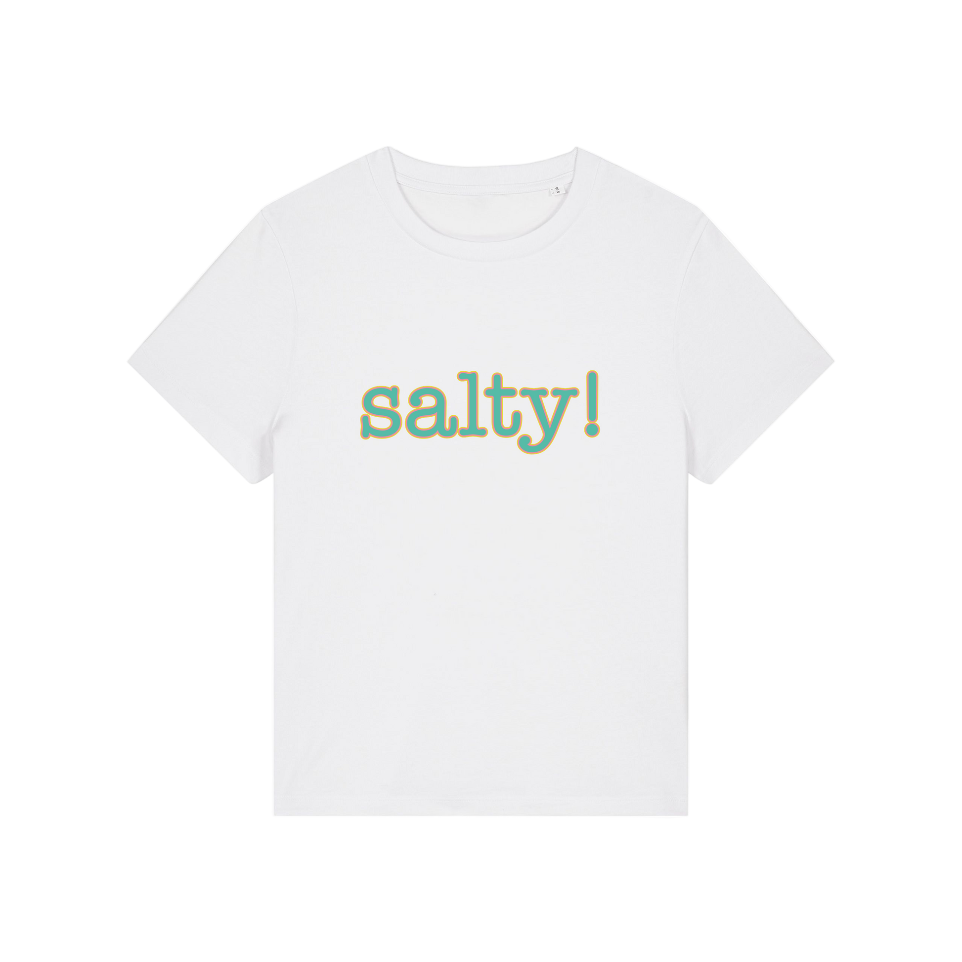 white salty-womens-t-shirt-white-slogan-tee