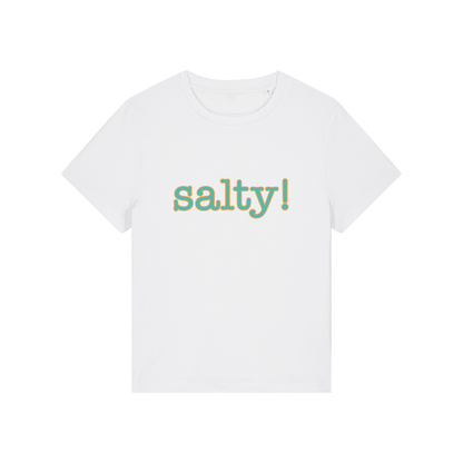 white salty-womens-t-shirt-white-slogan-tee