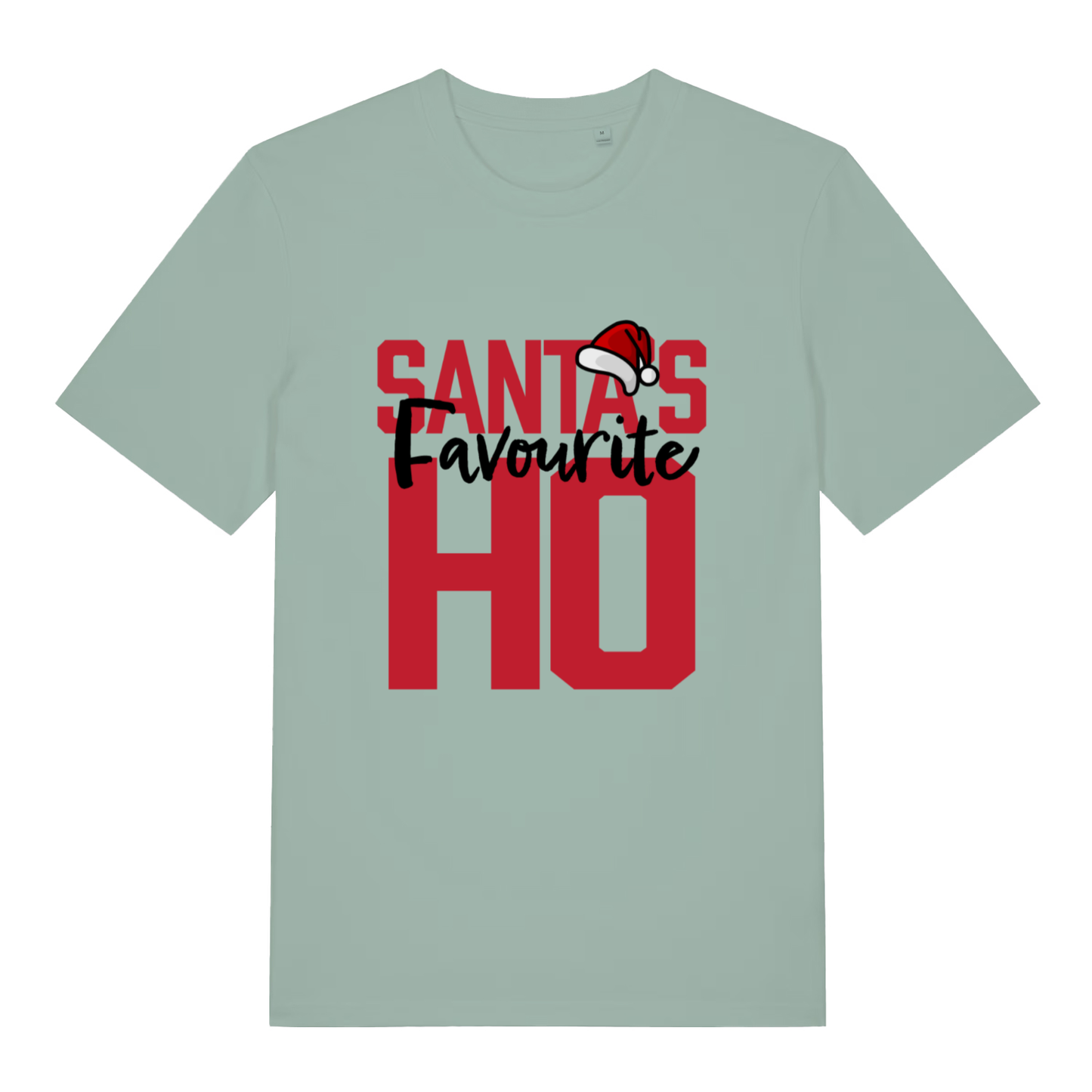 Aloe Santa’s Favourite Ho funny slogan t-shirt with cheeky Christmas lettering  